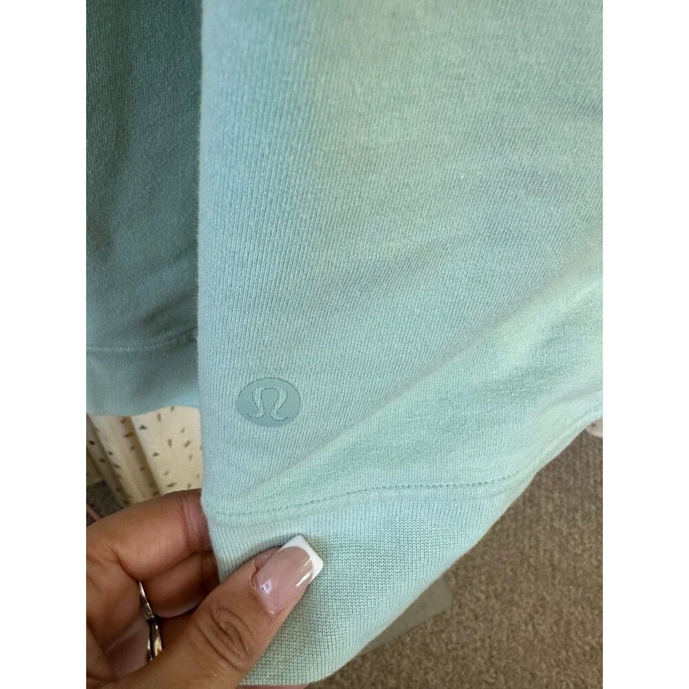 Lululemon Women's Mint Green City Sweat Pullover Side Pockets Hoodie Sweatshirt